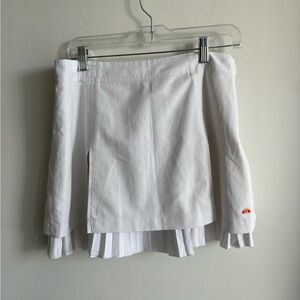 Ellesse White Pleated Double Layer Tennis Skirt